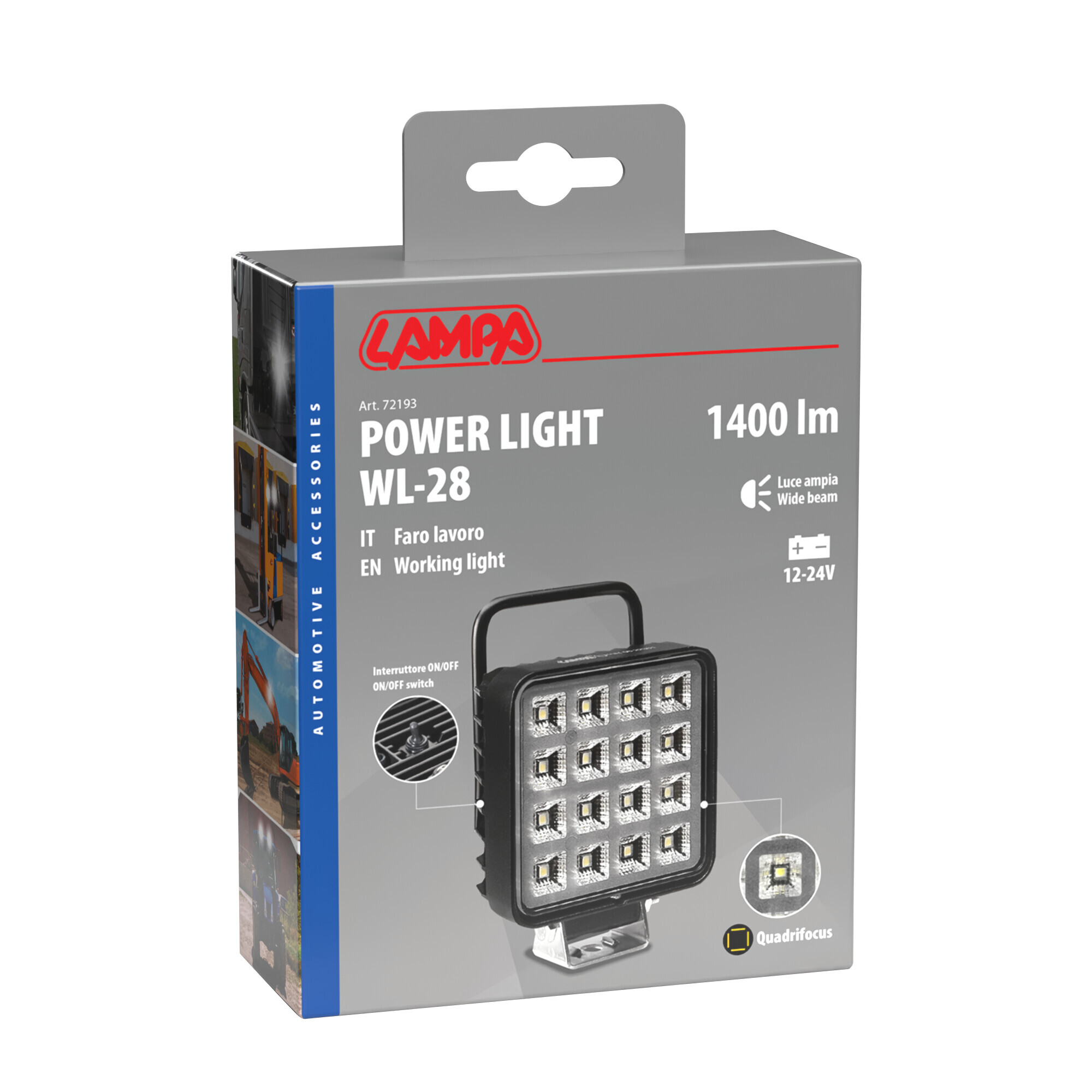 WL-28, faro ausiliario a 16 Led - 12/24V - Bianco 5 WL-28, faro ausiliario a 16 Led - 12/24V - Bianco - immagine 5