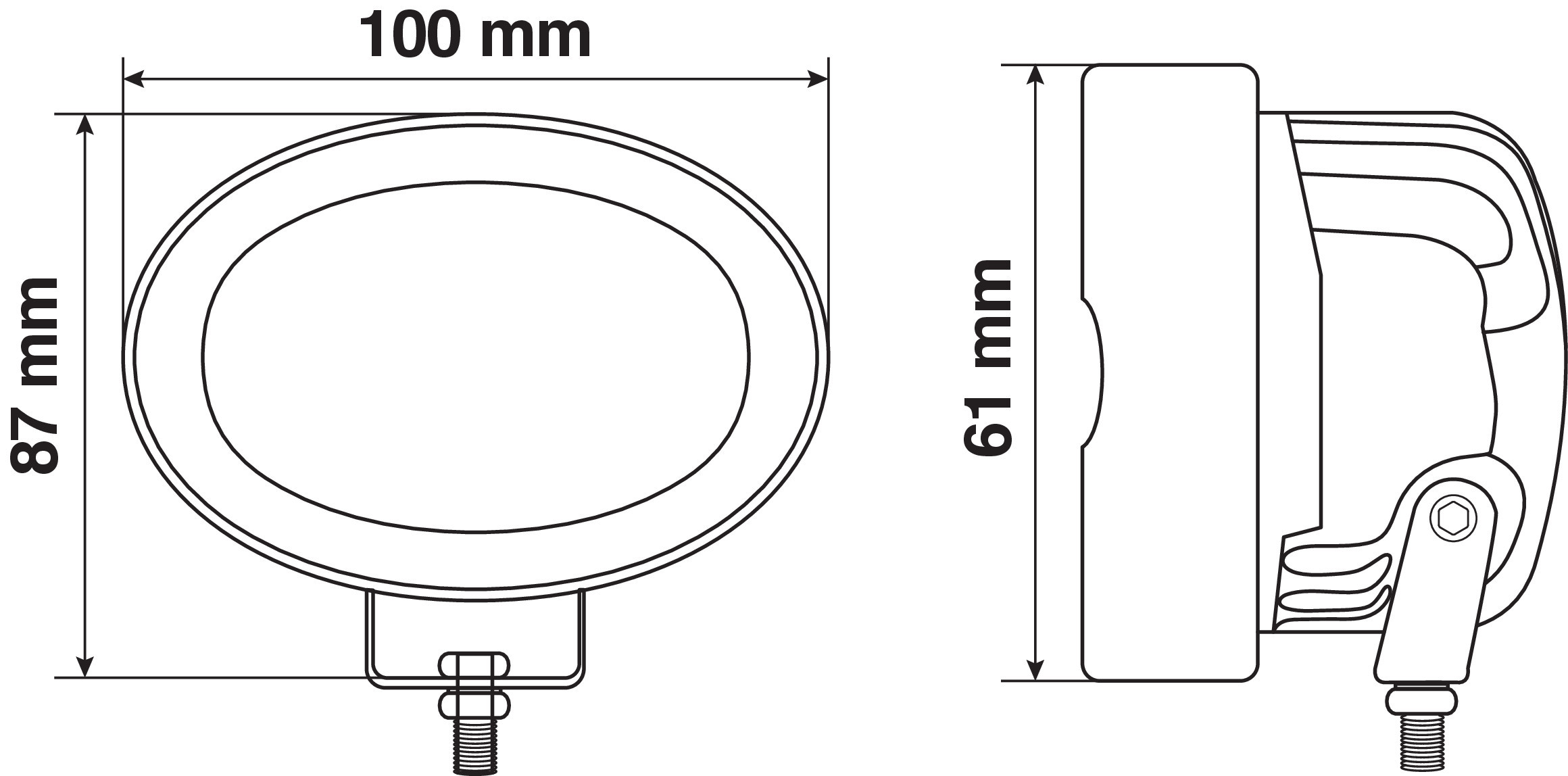 WL-23, faro lineare di segnalazione - 12/24V - Luce blu 4 WL-23, faro lineare di segnalazione - 12/24V - Luce blu - immagine 4