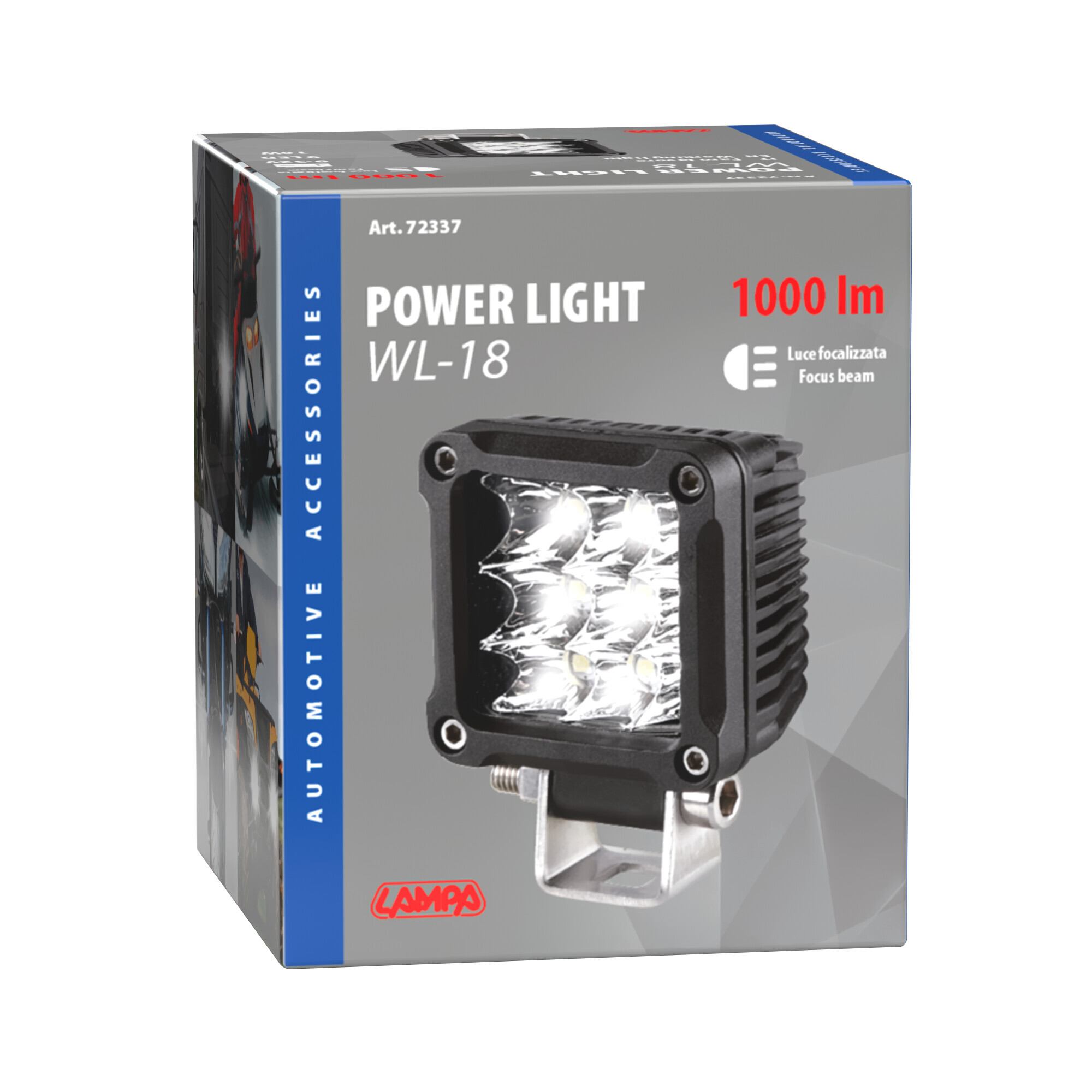 WL-18, faro ausiliario a 9 Led - 12/24V - Bianco 4 WL-18, faro ausiliario a 9 Led - 12/24V - Bianco - immagine 4