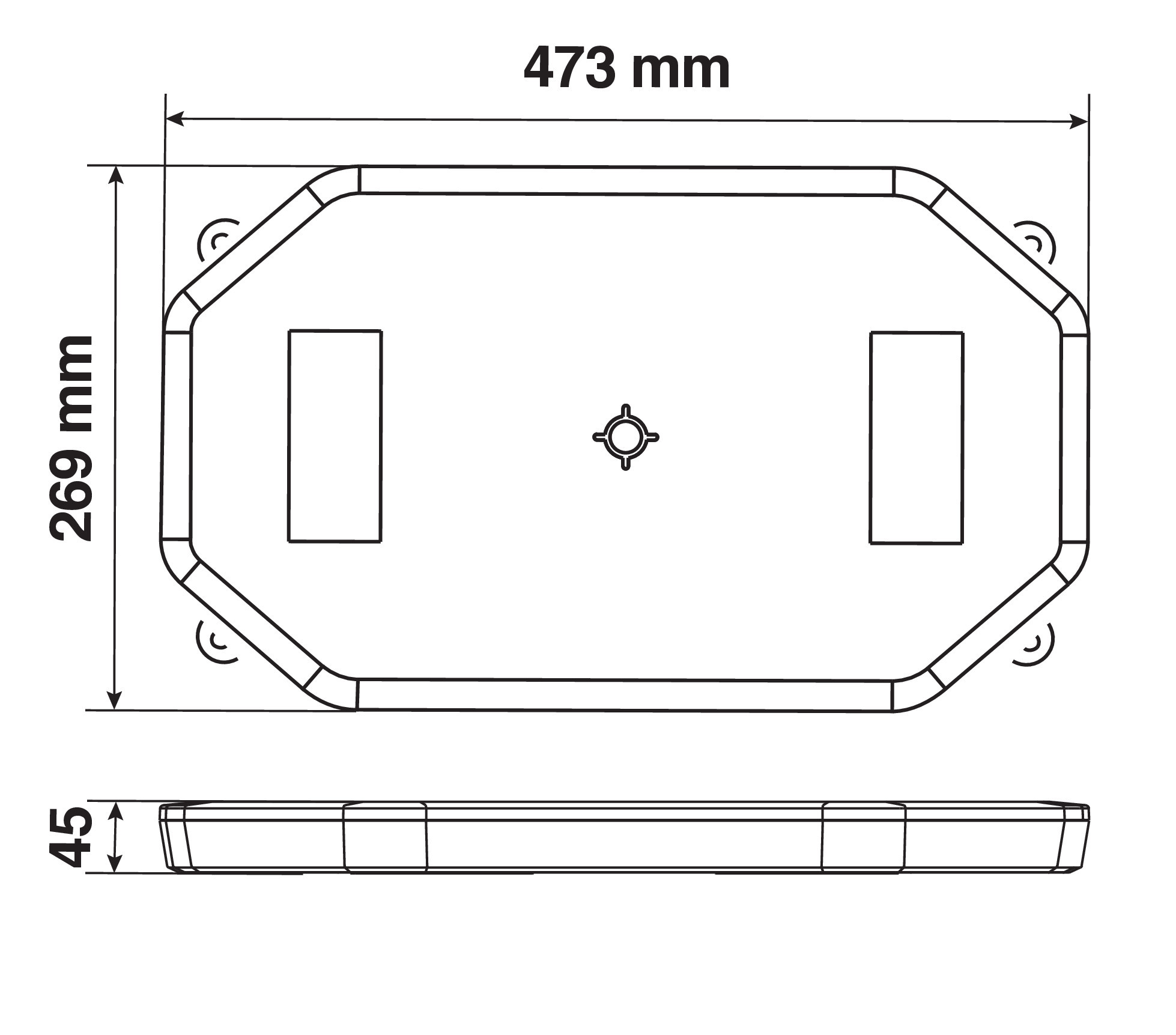 Barra lampeggiante arancio a 64 led, 10/30V - Base magnetica 3 Barra lampeggiante arancio a 64 led, 10/30V - Base magnetica - immagine 3