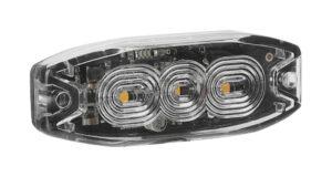 Luce di segnalazione multifunzione a 3 Led, 9/32V - 80x29 mm - Arancio