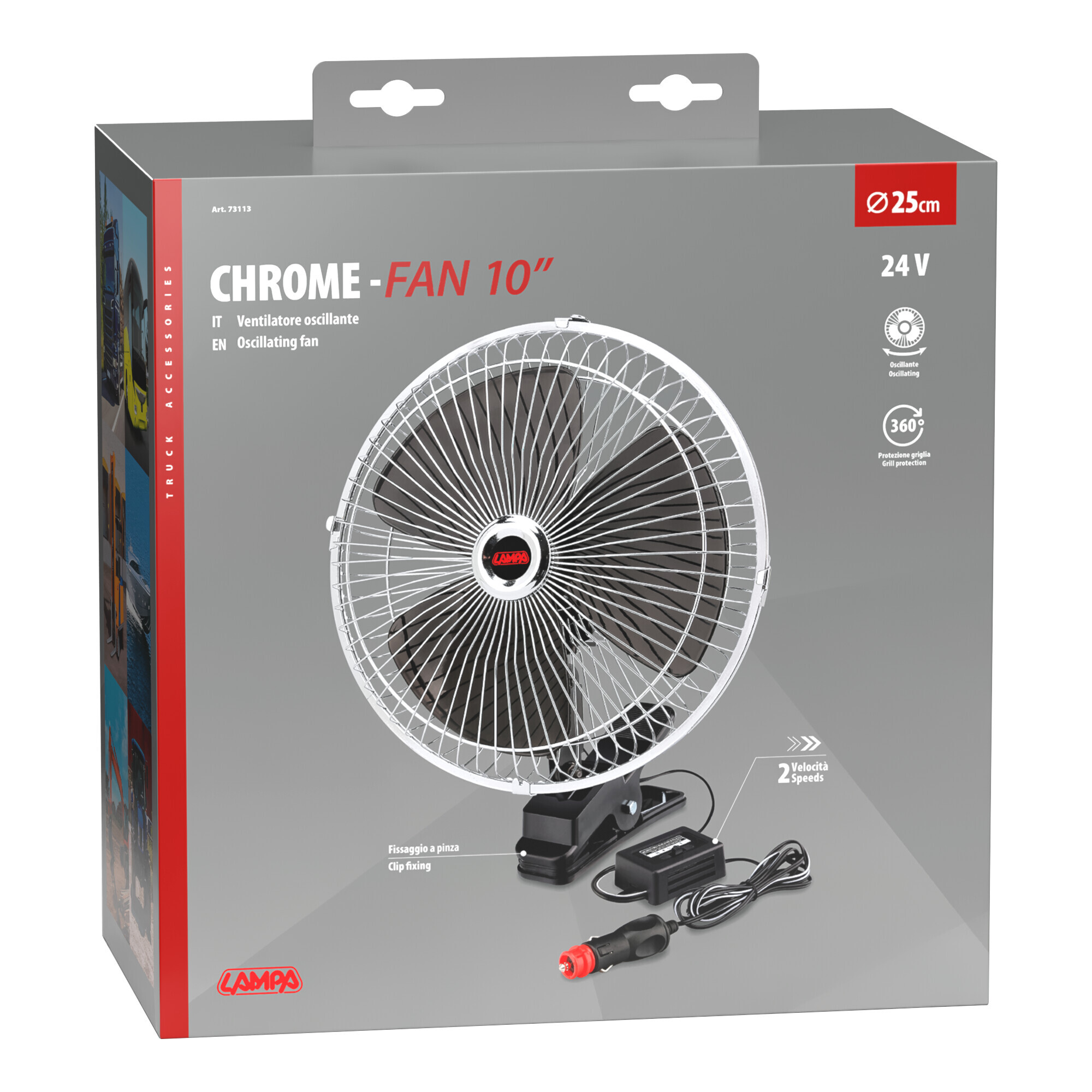 Jumbo, ventilatore oscillante Ø 10" - 24V 5 Jumbo, ventilatore oscillante Ø 10" - 24V - immagine 5