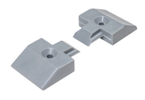 Terminali in plastica per rotaia ferma carico - 2 pz