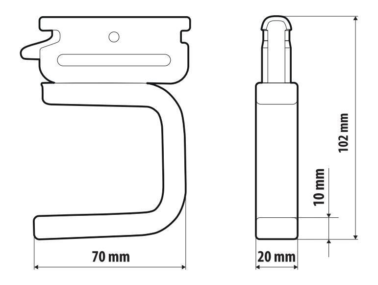 Gancio di fissaggio per rotaia ferma carico a incastro - Profilo quadro 5 Gancio di fissaggio per rotaia ferma carico a incastro - Profilo quadro - immagine 5