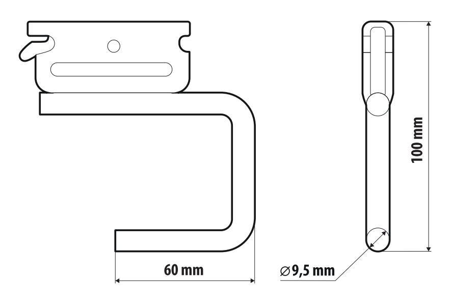 Gancio di fissaggio per rotaia ferma carico a incastro - Profilo tondo 5 Gancio di fissaggio per rotaia ferma carico a incastro - Profilo tondo - immagine 5
