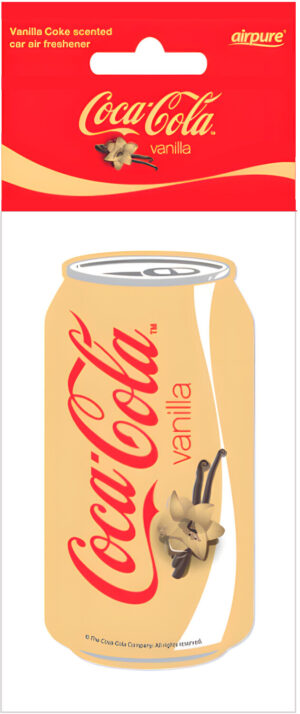Coca-Cola&reg; Paper 2D, deodorante per abitacolo - Lattina Vaniglia - Confezione da 12 pezzi