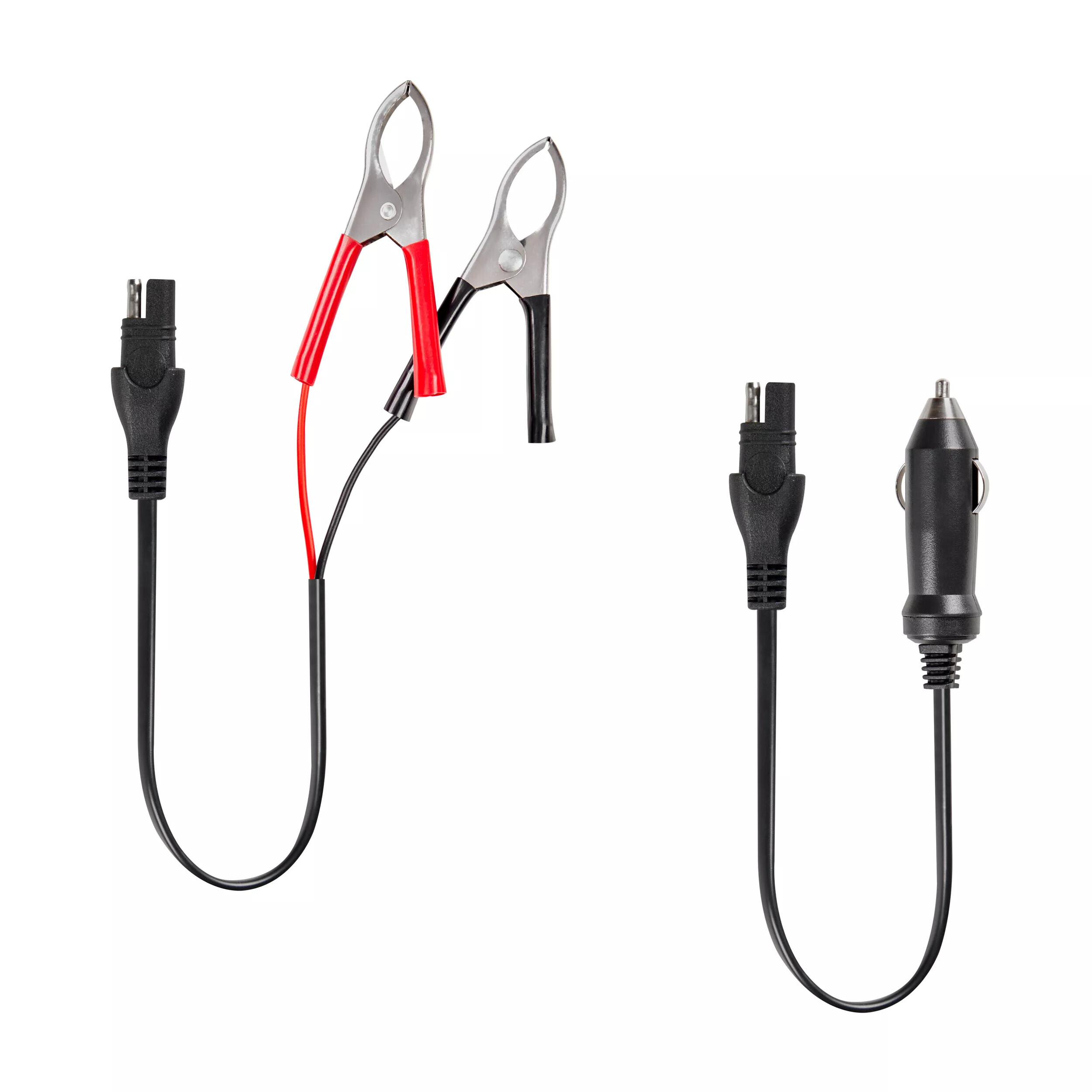 Dettaglio con morsetti batteria e spina DC del mantenitore solare OSRAM