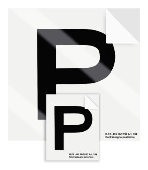 Contrassegni esercitazioni guida adesivi, anteriore e posteriore