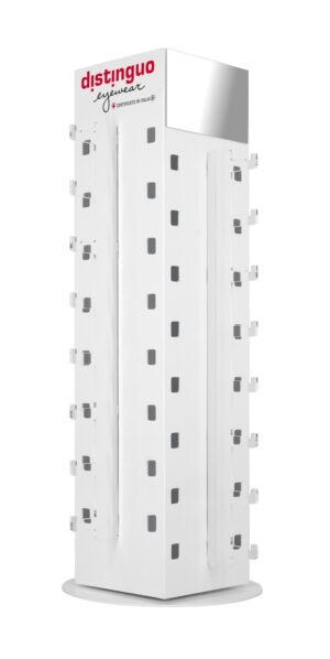 Espositore girevole da banco per 32 occhiali