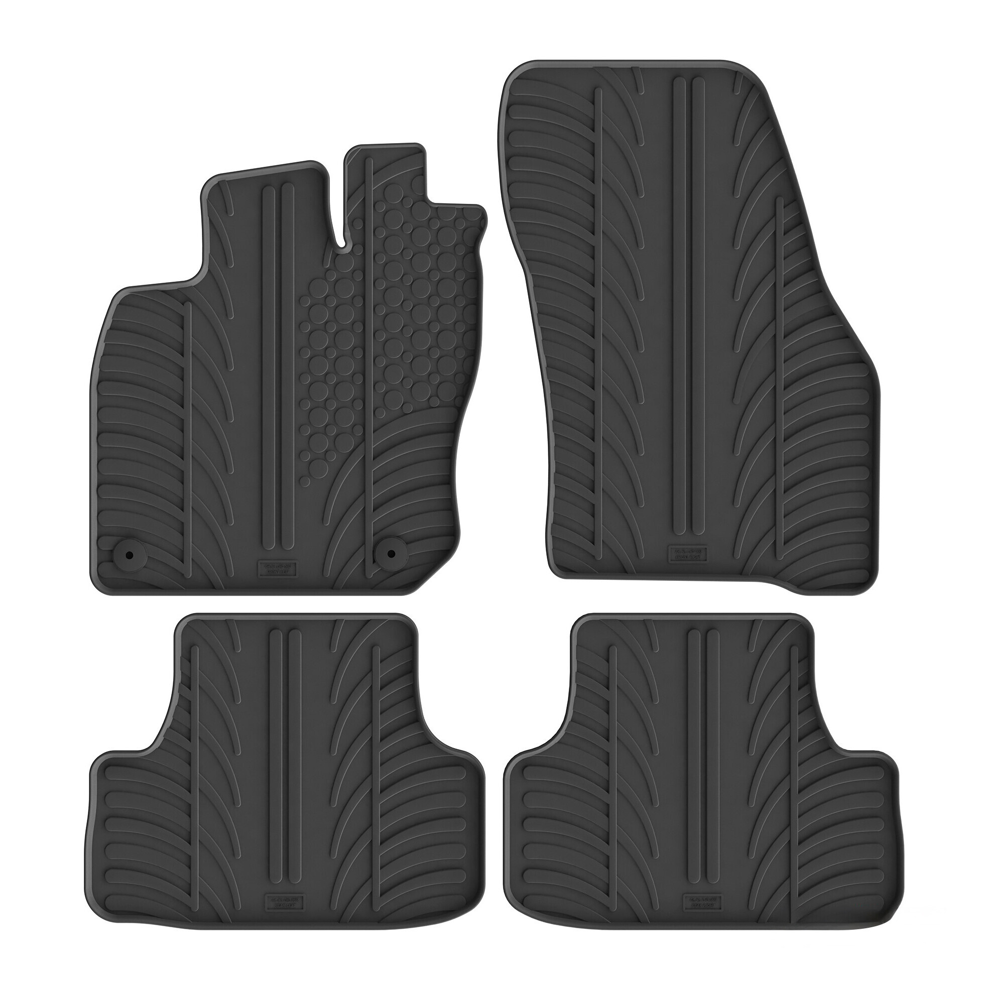 Set tappeti su misura in gomma - compatibile per Volkswagen T-Roc (09/25>) anche ibrida, automatico 1 Set tappeti su misura in gomma - compatibile per Volkswagen T-Roc (09/25>) anche ibrida, automatico