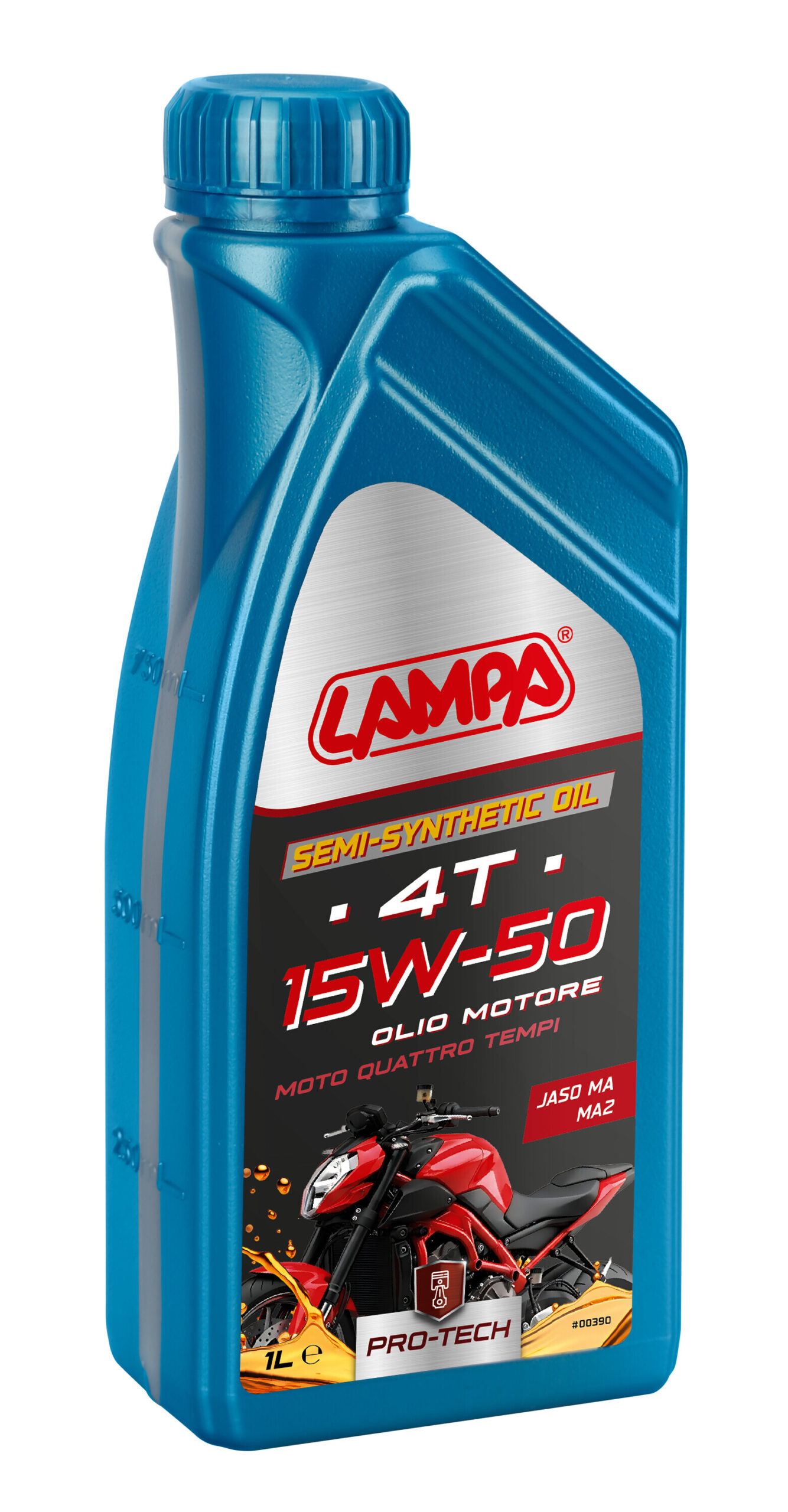 Semi Sint 4T 15W-50, olio motore moto 4 tempi - 1 L 2 Semi Sint 4T 15W-50, olio motore moto 4 tempi - 1 L - immagine 2